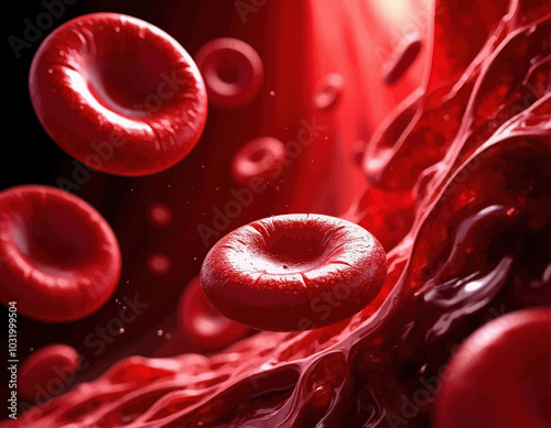 Red Blood Cells in Flowing Blood
