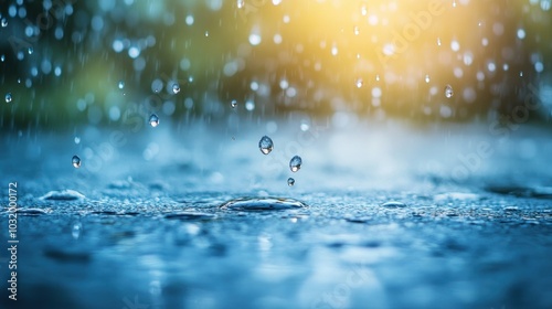 Raindrops on a Wet Surface
