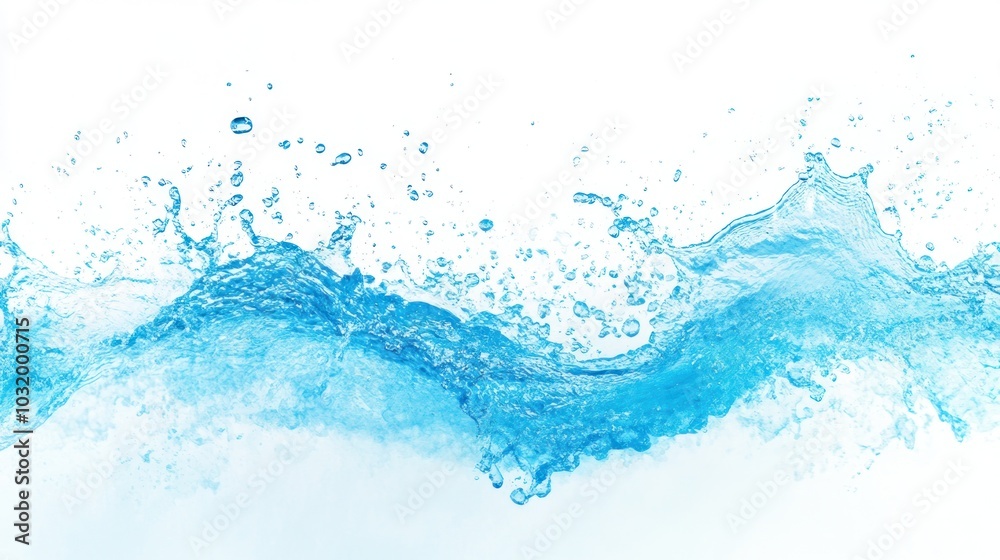 Water Splash on White Background Water Splash on White Background