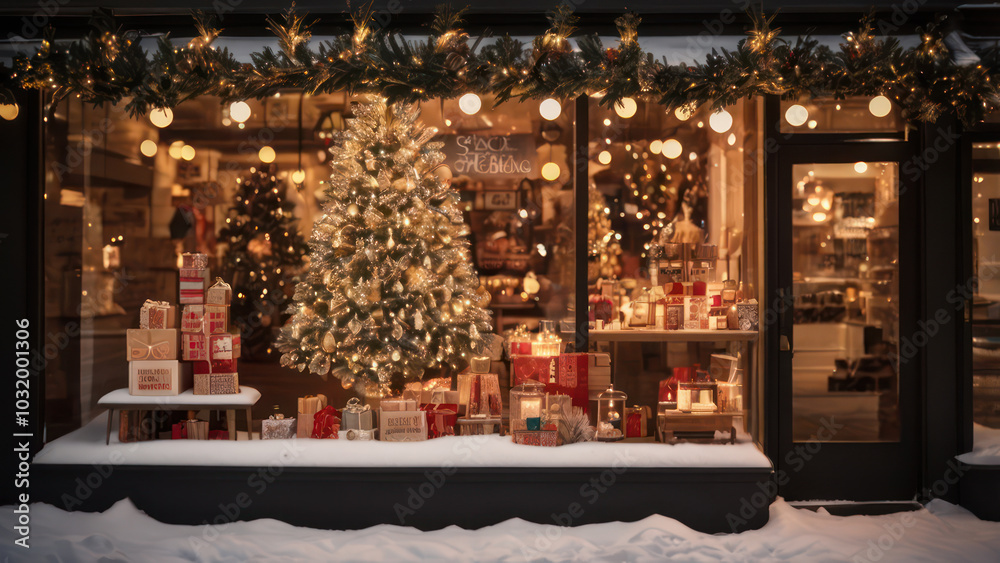 Christmas decoration storefronts Christmas decoration storefronts