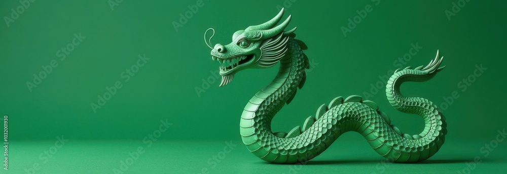 Obraz premium A mythical dragon serpent that combines strength and fantasy