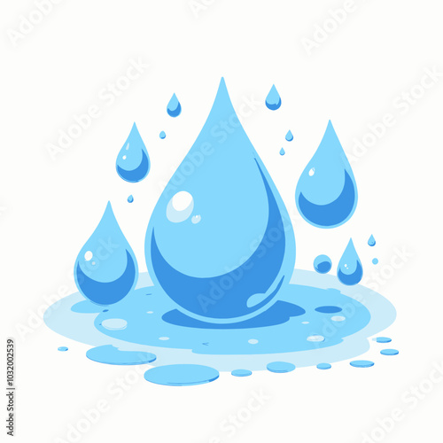 Water Droplets Splashing 
