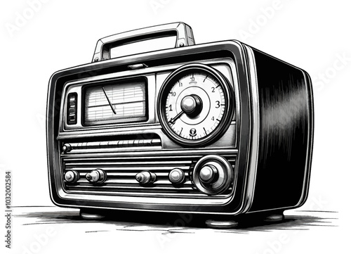 Vintage Radio Illustration 
