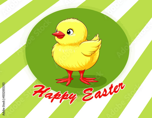 Yellow Duckling Easter Card