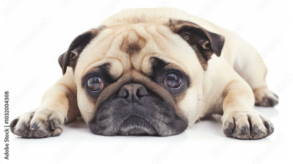 Portrait of a Dog Isolated on a White Background for Pet-related Topics Portrait of a Dog Isolated on a White Background for Pet-related Topics