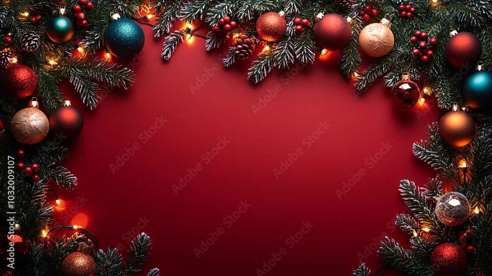 Christmas decoration background with copy space Christmas decoration background with copy space