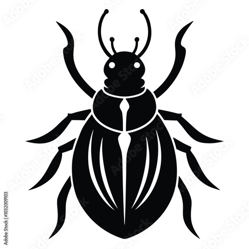 Solid color Titan Beetle animal vector design