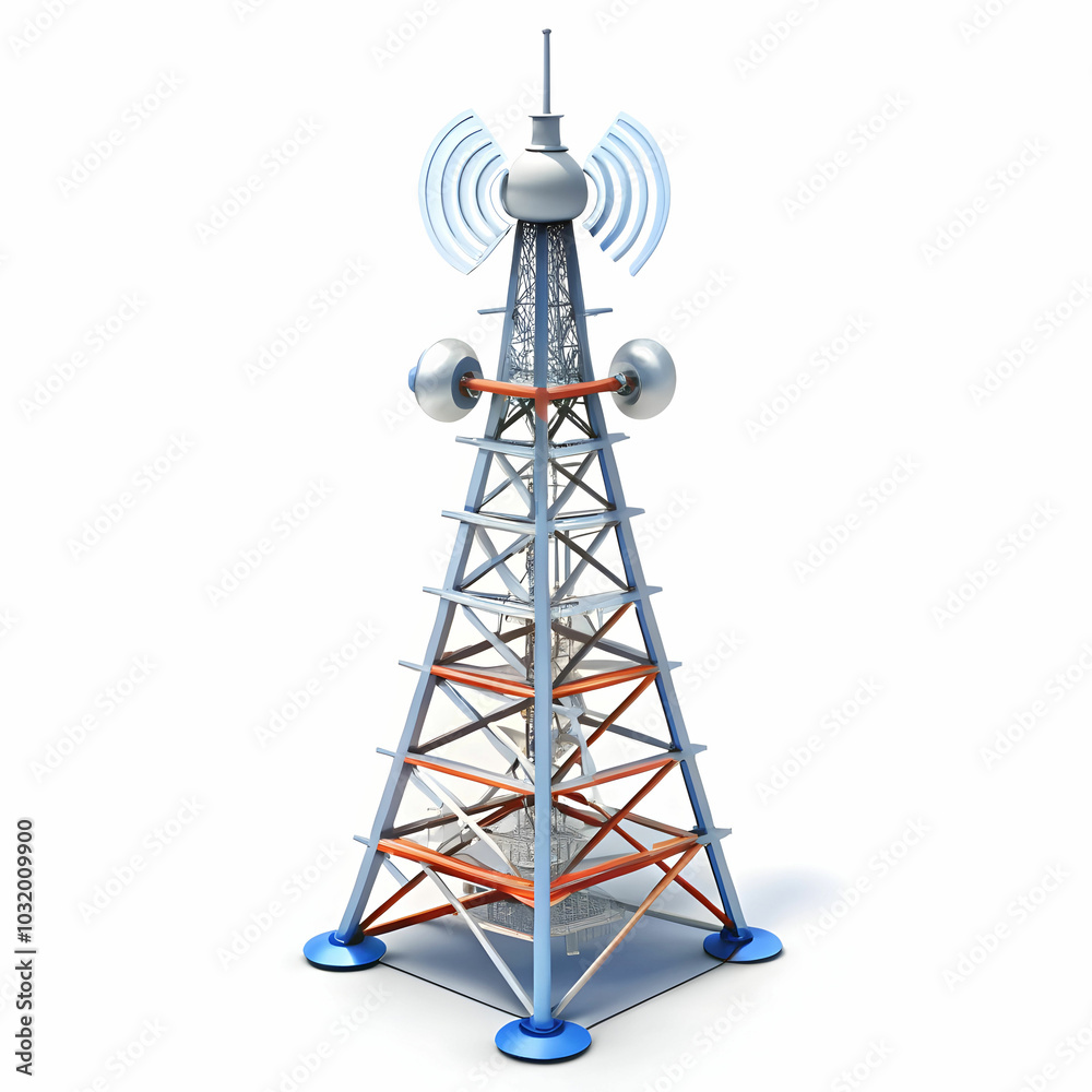 internet tower on white background internet tower on white background