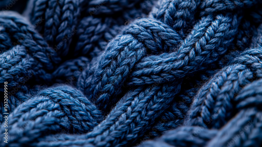 Close-up of the texture of a blue knitted sweater. Close-up of the texture of a blue knitted sweater.