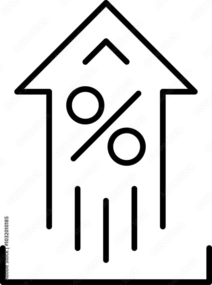 Loan Related and Investment Line Vector Icon. Investment, Percentage, Interest Rate. Loan Related and Investment Line Vector Icon. Investment, Percentage, Interest Rate.