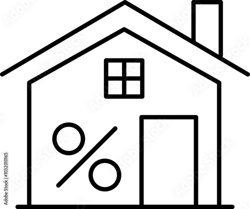 Loan Related and Investment Line Vector Icon. Investment, Percentage, Interest Rate.