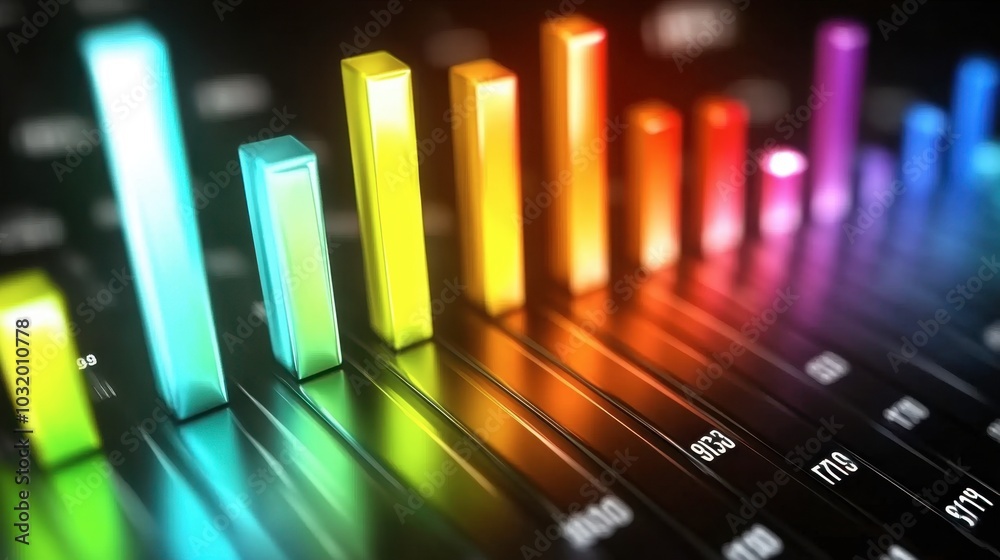 Colorful Data Visualization with Vibrant Bars Colorful Data Visualization with Vibrant Bars