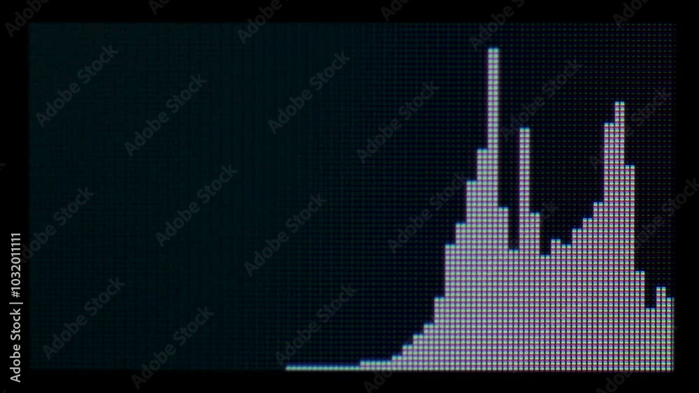 Camera histogram video element recording screen overlay. High quality 4k footage