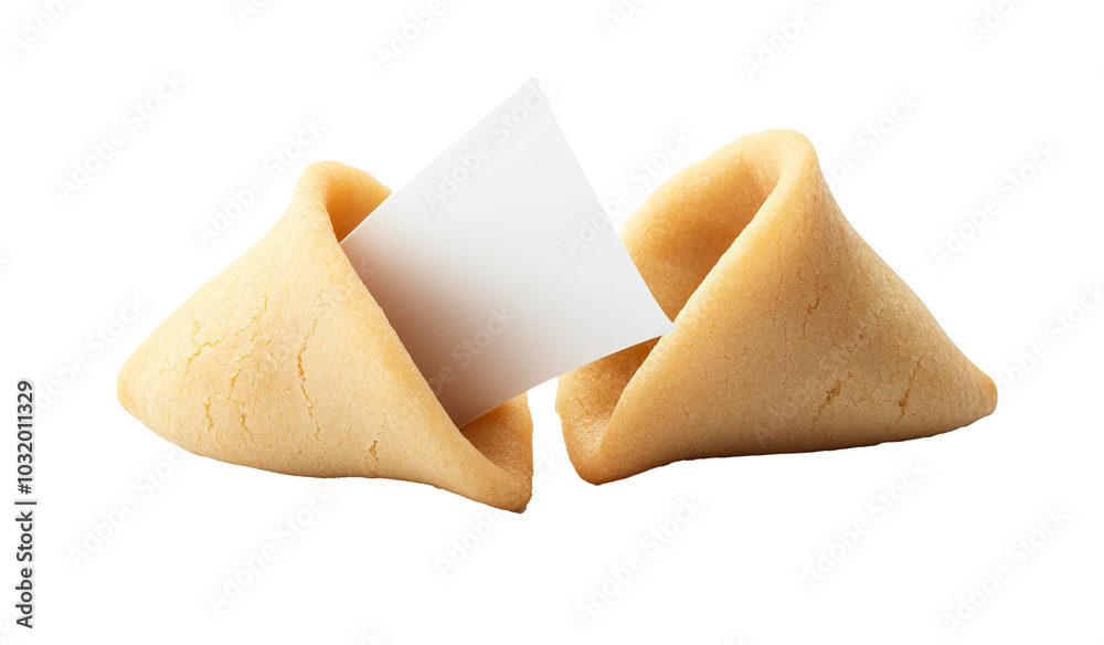 A chinese fortune cookie with a blank message A chinese fortune cookie with a blank message