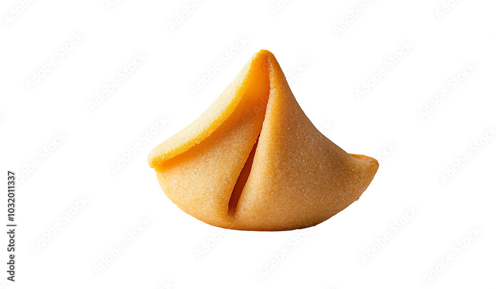 Chinese fortune cookie isolated on a plain background