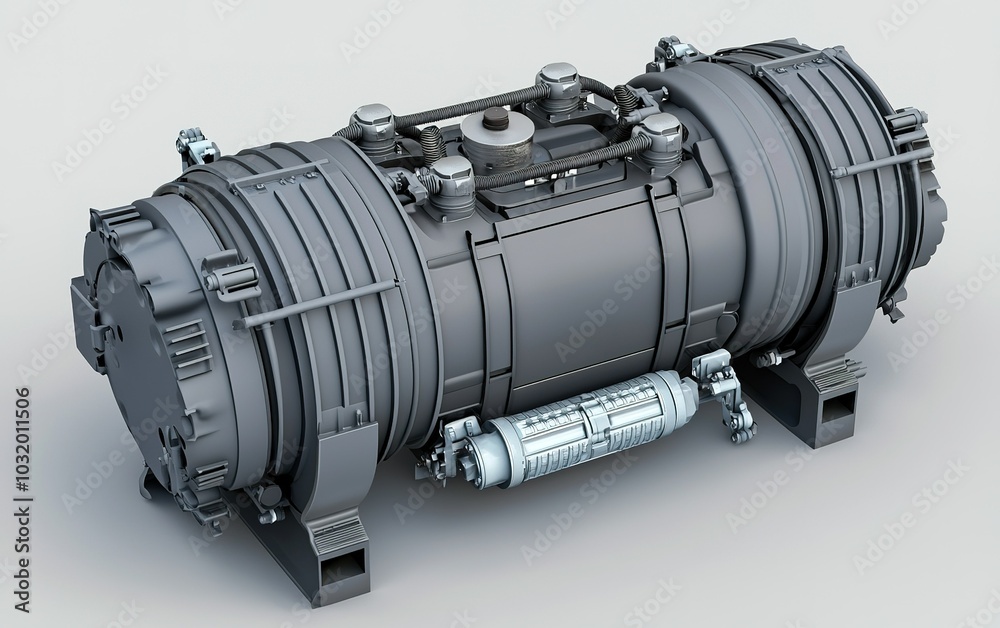 Detailed view of a modern jet engine component designed for enhanced performance in aerospace applications Detailed view of a modern jet engine component designed for enhanced performance in aerospace applications