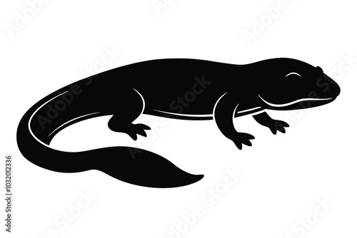 Solid color Tiktaalik animal vector design