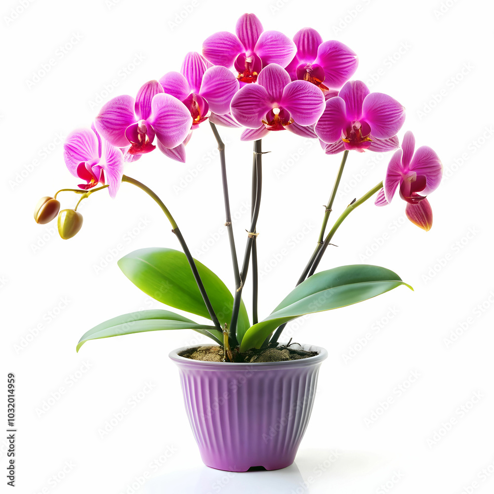 Naklejka premium orchid plant on white background