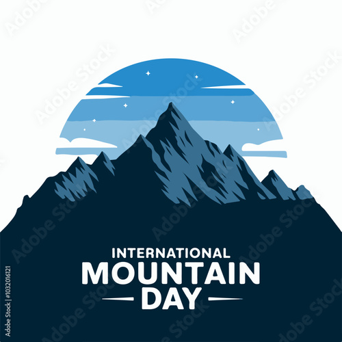 Illustration of international mountain day,vector