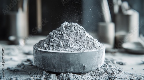 3d metal printing part of powder detail in plant laboratory