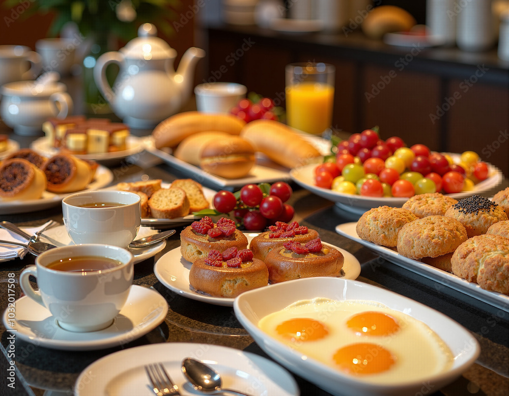 Hotel Breakfast Buffet. Hotel Breakfast Buffet.