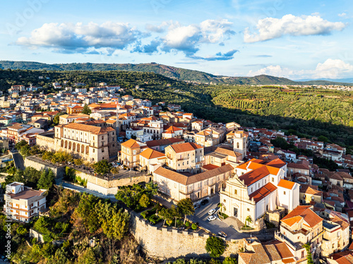 Nicotera from a drone, Vibo Valentia, Calabria, Italy, Europe photo