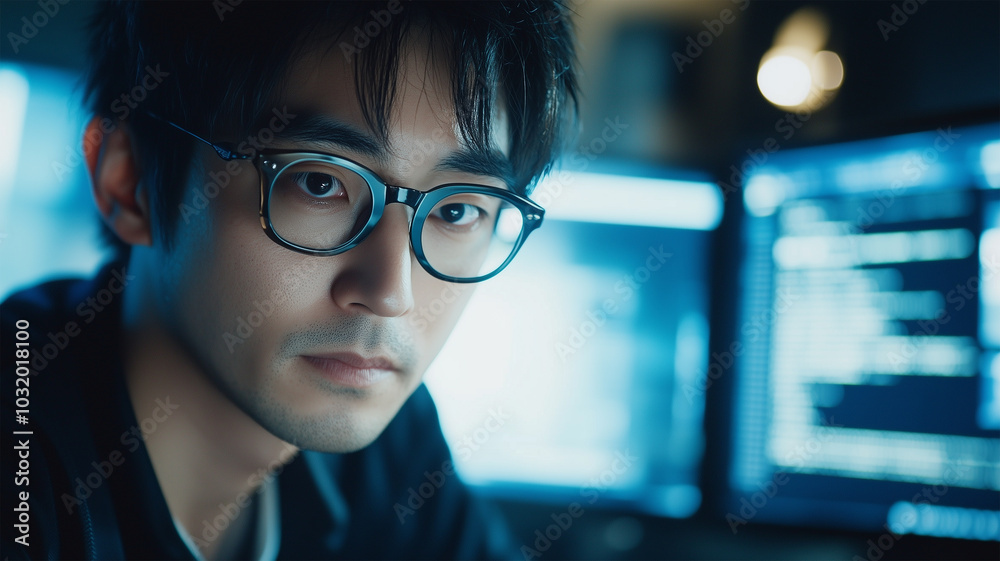 深夜にコーディングするエンジニアの手元 深夜にコーディングするエンジニアの手元