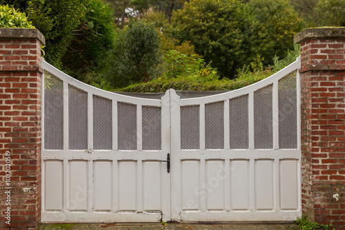 wooden gate with fence