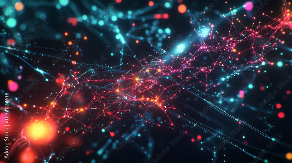 Fototapeta premium Abstract visualizing player performance in neural network theme eSports focus