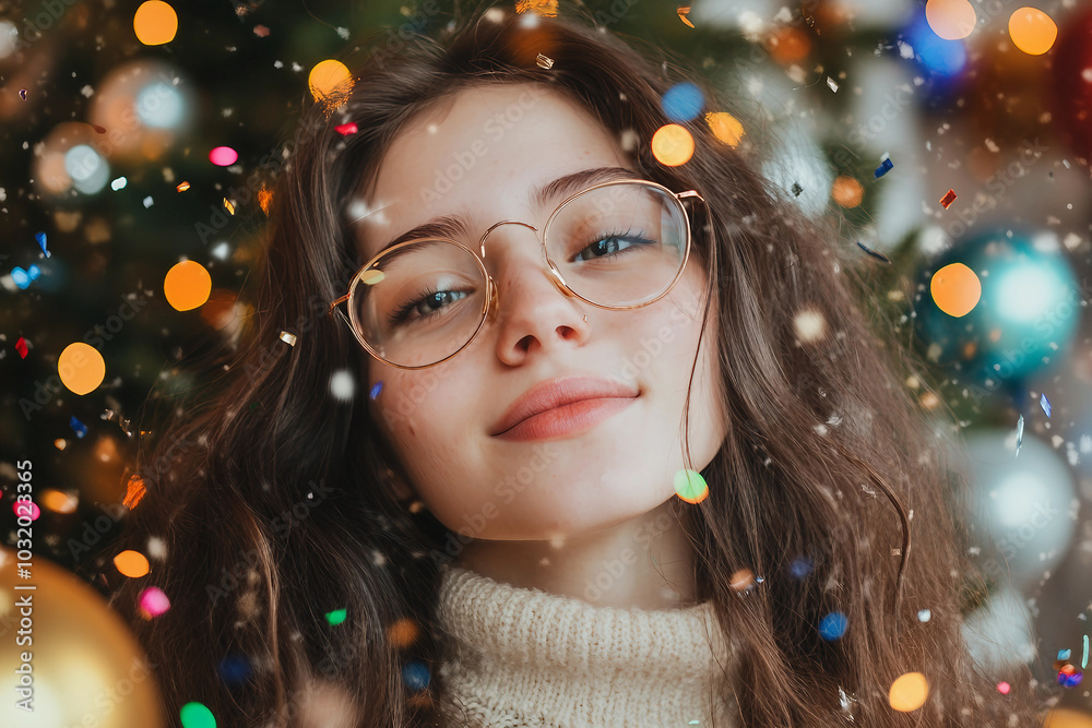 School new year xmas party in decorated classroom generative AI image School new year xmas party in decorated classroom generative AI image