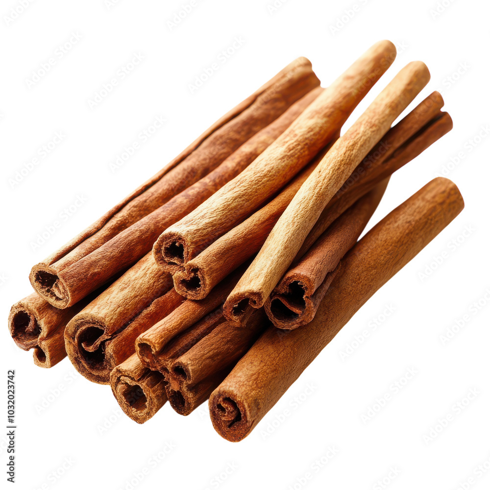 Cinnamon Sticks on White Background for Cooking Transparent Background Cinnamon Sticks on White Background for Cooking Transparent Background