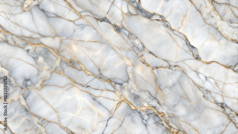 Intricate white marble texture with golden and gray veins for premium surface designs