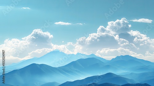 Distant mountains beneath clouds in the sky.