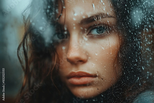 Dark moody gloomy grey autumn photos, bad rainy days weather, Generative AI, melancholy