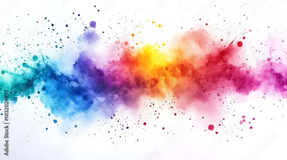 Fototapeta premium Abstract Colors in Bold Watercolor Splash Creating Stunning Vibrant Textured Background Image
