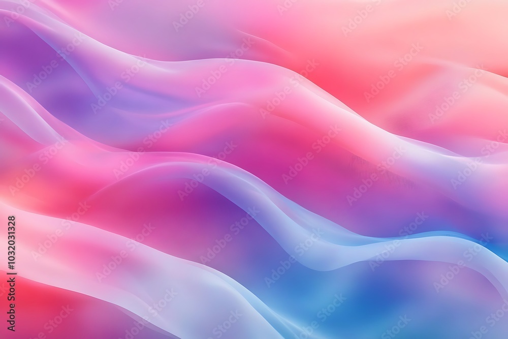 Fototapeta premium Abstract blue and purple liquid wavy shapes futuristic background