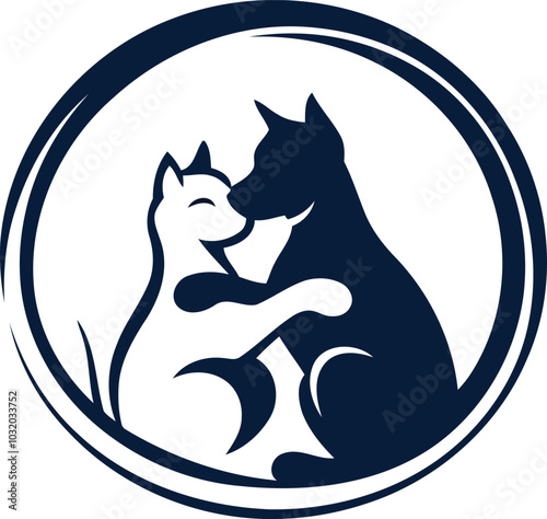 Pet care logo design. Animal care Logo design eps 10