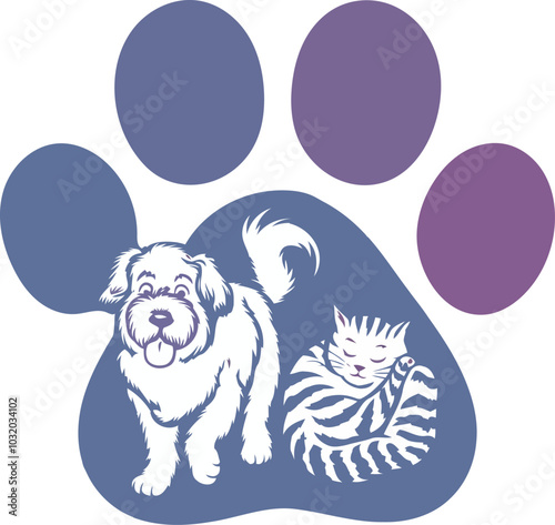 Veterinary Clinic Logo – Professional Pet Care Branding Design EPS 10