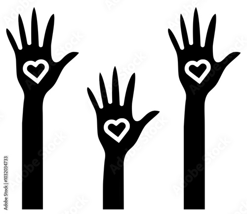 heart illustration love silhouette care logo kindness icon hand outline  world world donation flower donate awareness volunteer give care shape with vector graphic background