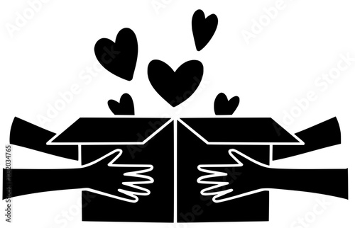 heart illustration love silhouette care logo kindness icon hand outline  world world donation flower donate awareness volunteer give care shape with vector graphic background