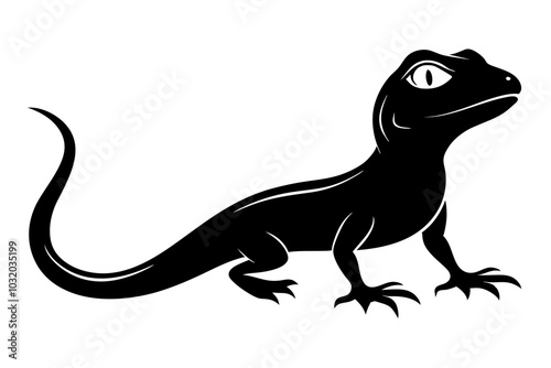 lizard silhouette vector illustration