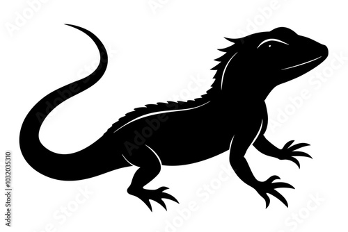 lizard silhouette vector illustration