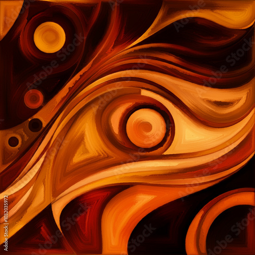 Vibrant abstract swirl desi...