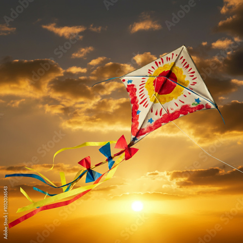 Decorative kite in the sky ...