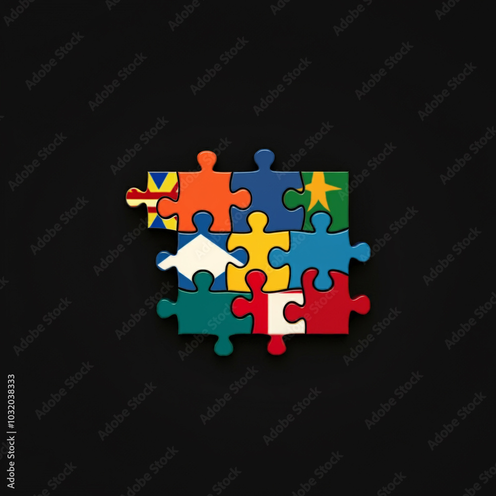 Puzzle pieces coming together, symbolizing teamwork, problem-solving, and unity Puzzle pieces coming together, symbolizing teamwork, problem-solving, and unity