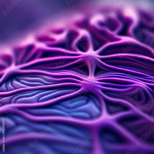 Detailed view of purple neu...