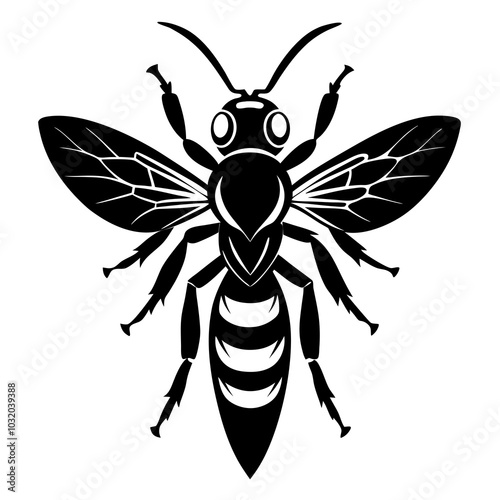 wasp silhouette vector illustration