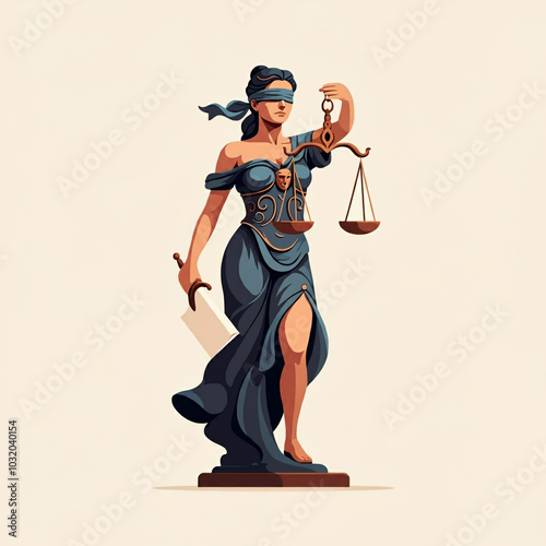 Lady Justice holding scales...
