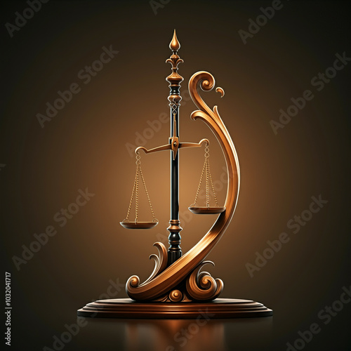 A bronze statue of justice ...