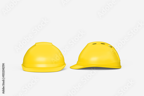 Fototapeta Naklejka Na Ścianę i Meble -  Two Construction Helmets Ready for Work